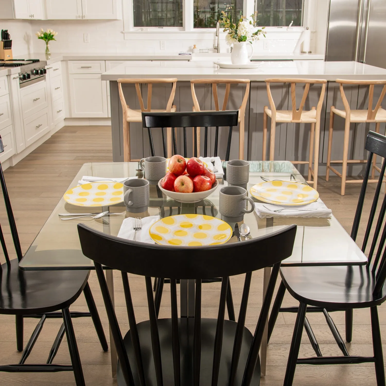 37" Square Clear Glass Table Tops