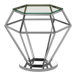Allez Silver Finish Donelle End Table