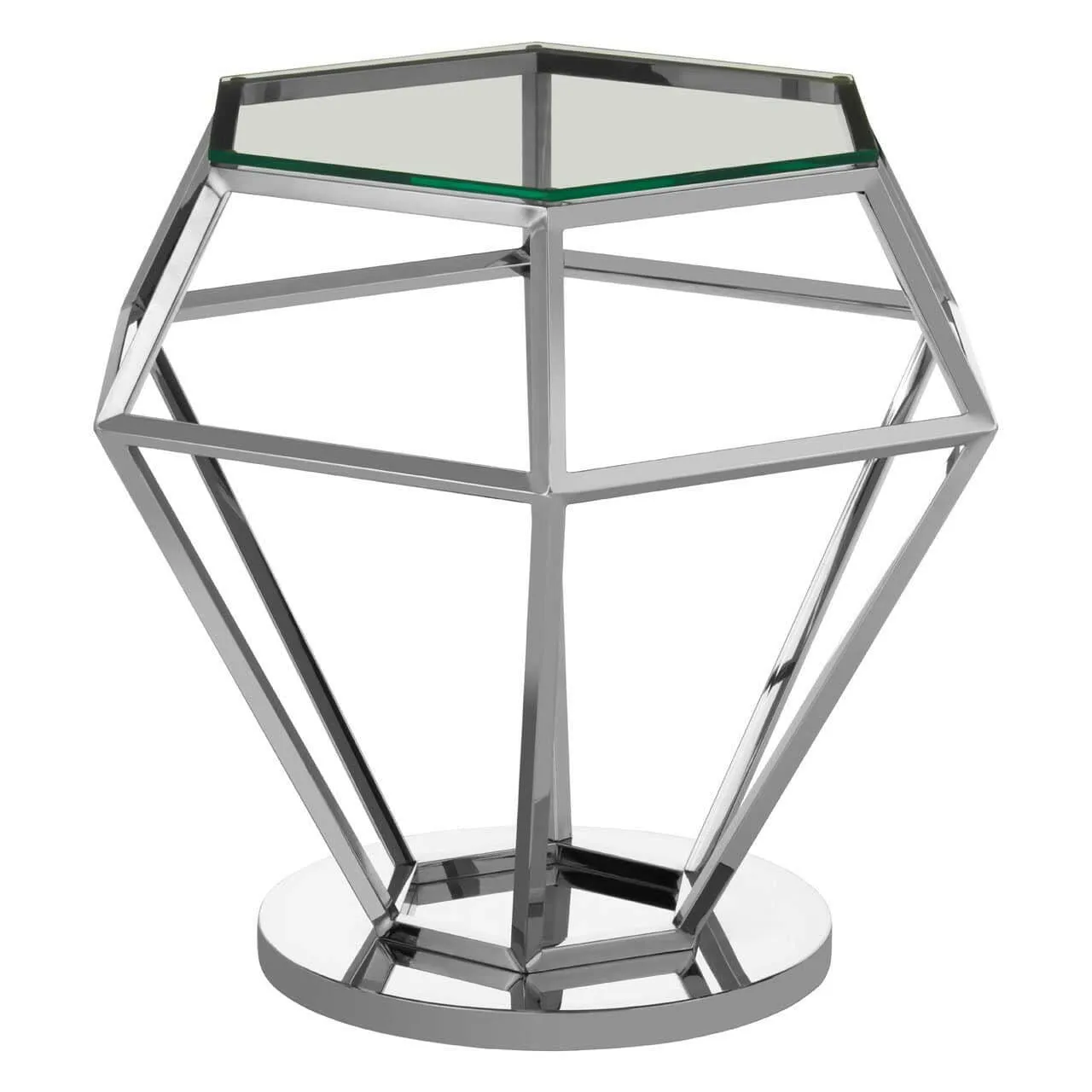 Allez Silver Finish Donelle End Table