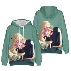 Anime Spy X Family Anya Forger Hoodies Oversized Pullovers Sweatshirts