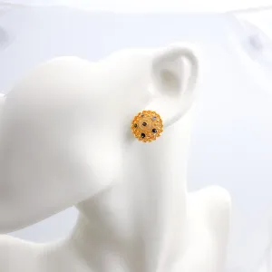 Antique Finish with Enamel Earrings