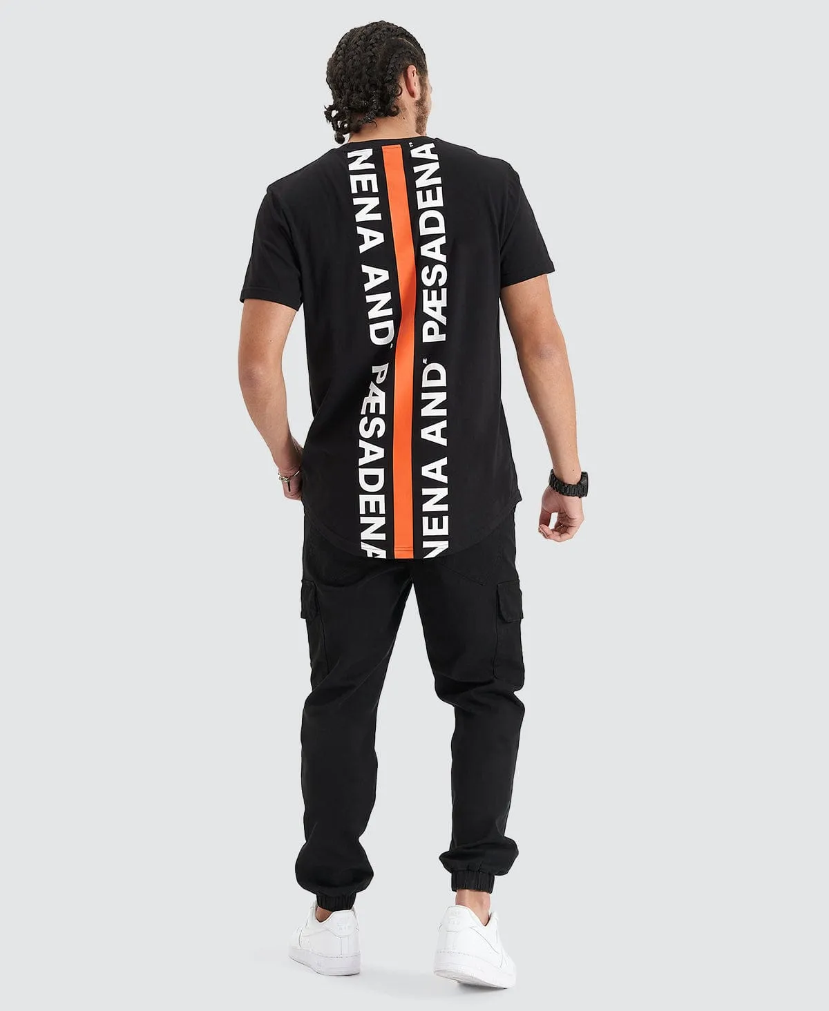 Back Rank Dual Curved Tee Jet Black