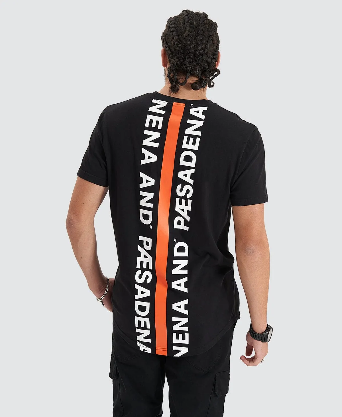 Back Rank Dual Curved Tee Jet Black