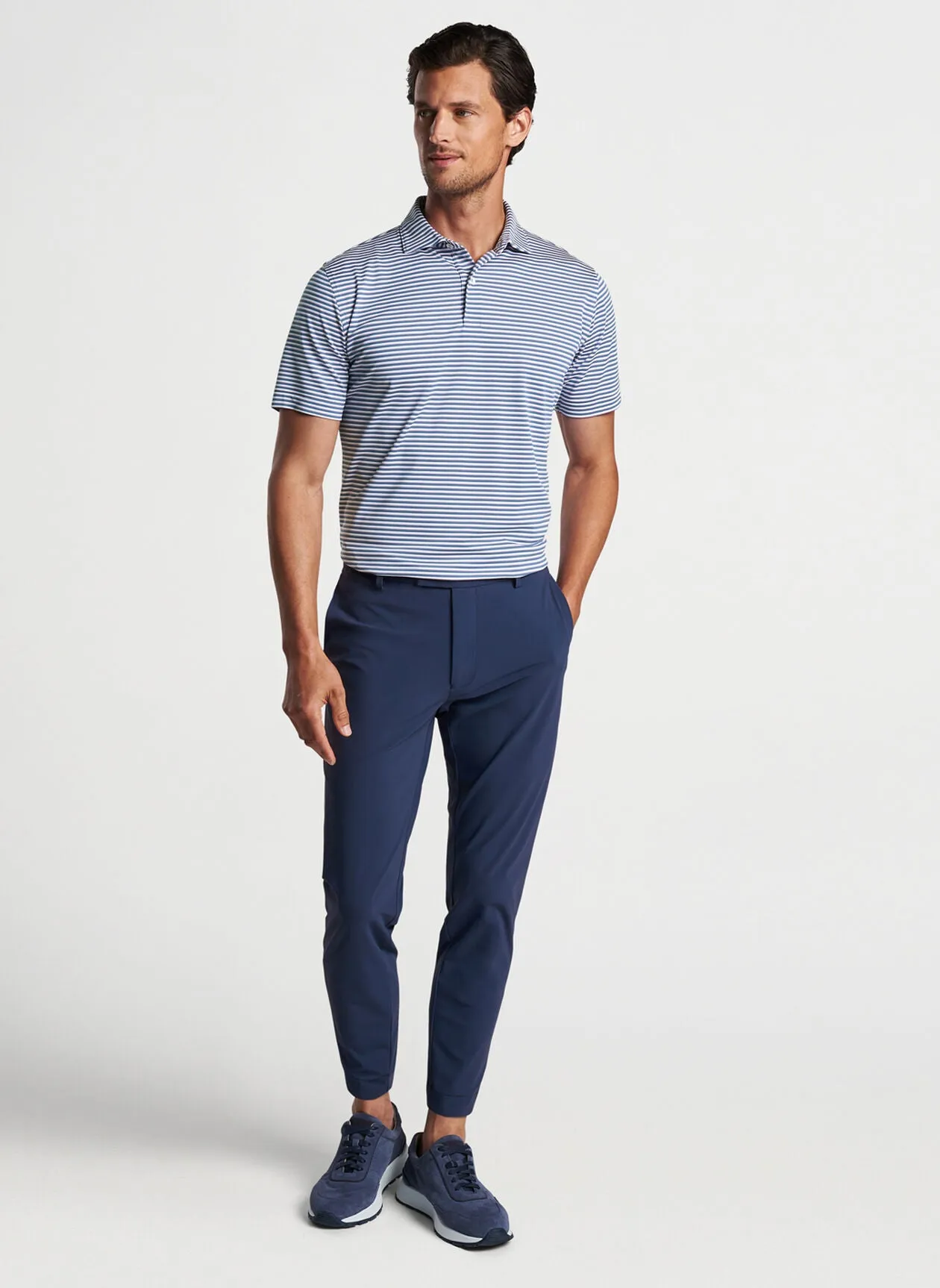 Blade Performance Ankle Sport Pant in Deep Blue Pearl by Peter Millar