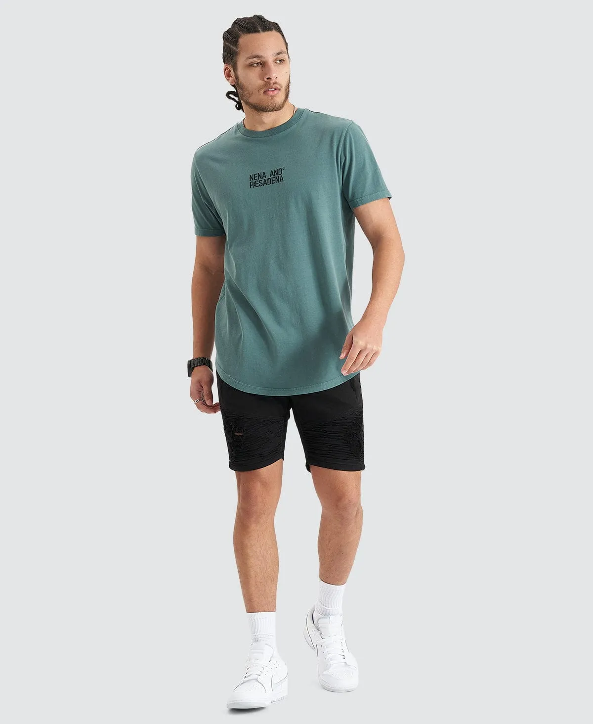 Blockade Dual Curved Tee Pigment Silver Pine