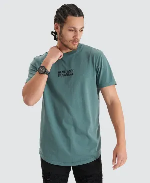 Blockade Dual Curved Tee Pigment Silver Pine