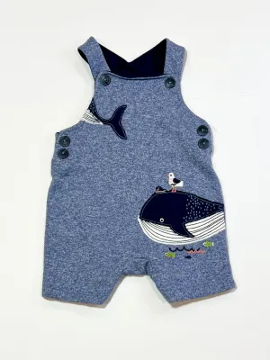 Blue whale overalls - Size 6-9 months