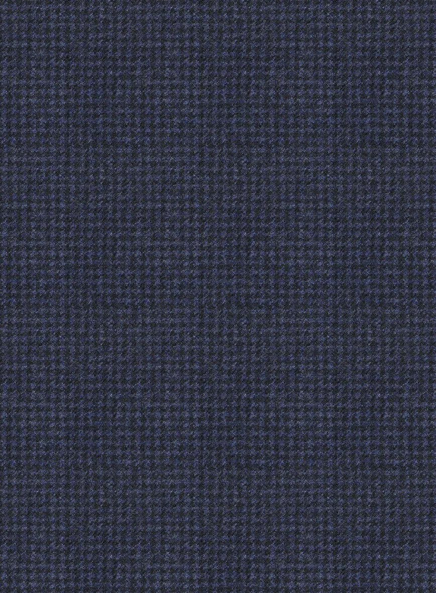 Caccioppoli Arixa Houndstooth Blue Wool Jacket
