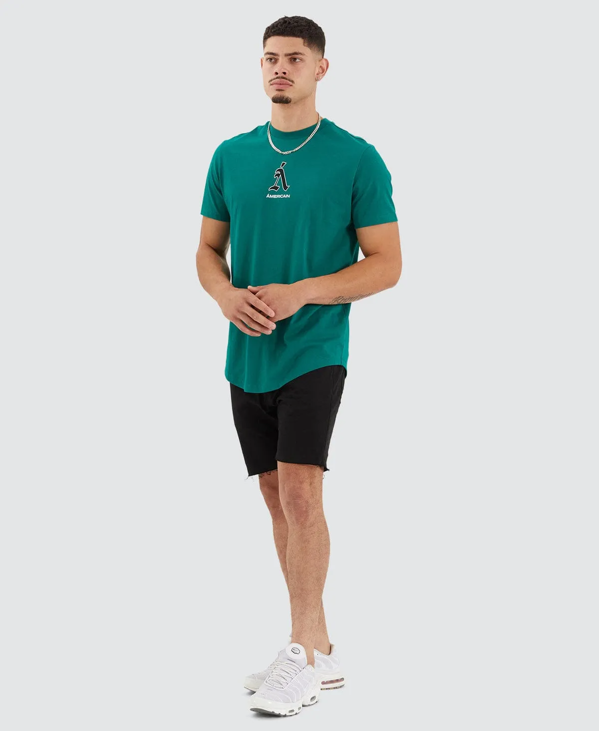 Centeno Dual Curved Tee Alpine Green