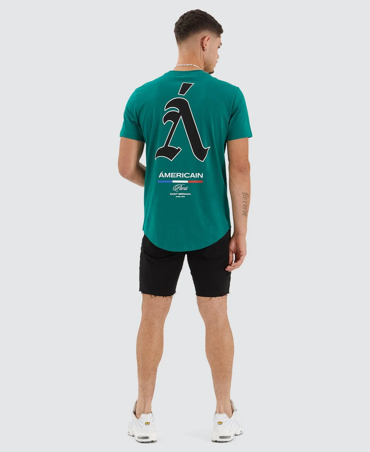 Centeno Dual Curved Tee Alpine Green