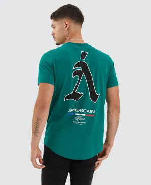 Centeno Dual Curved Tee Alpine Green