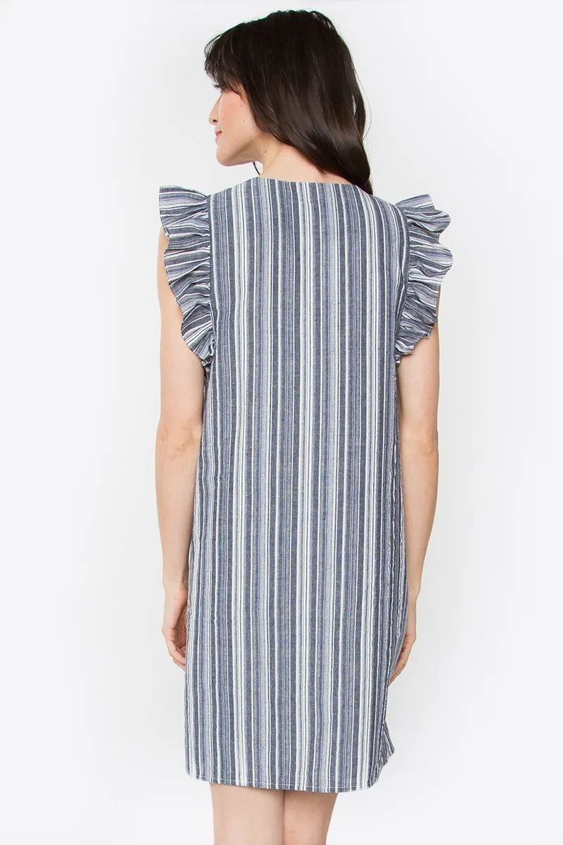 Corsair Ruffle Shift Dress