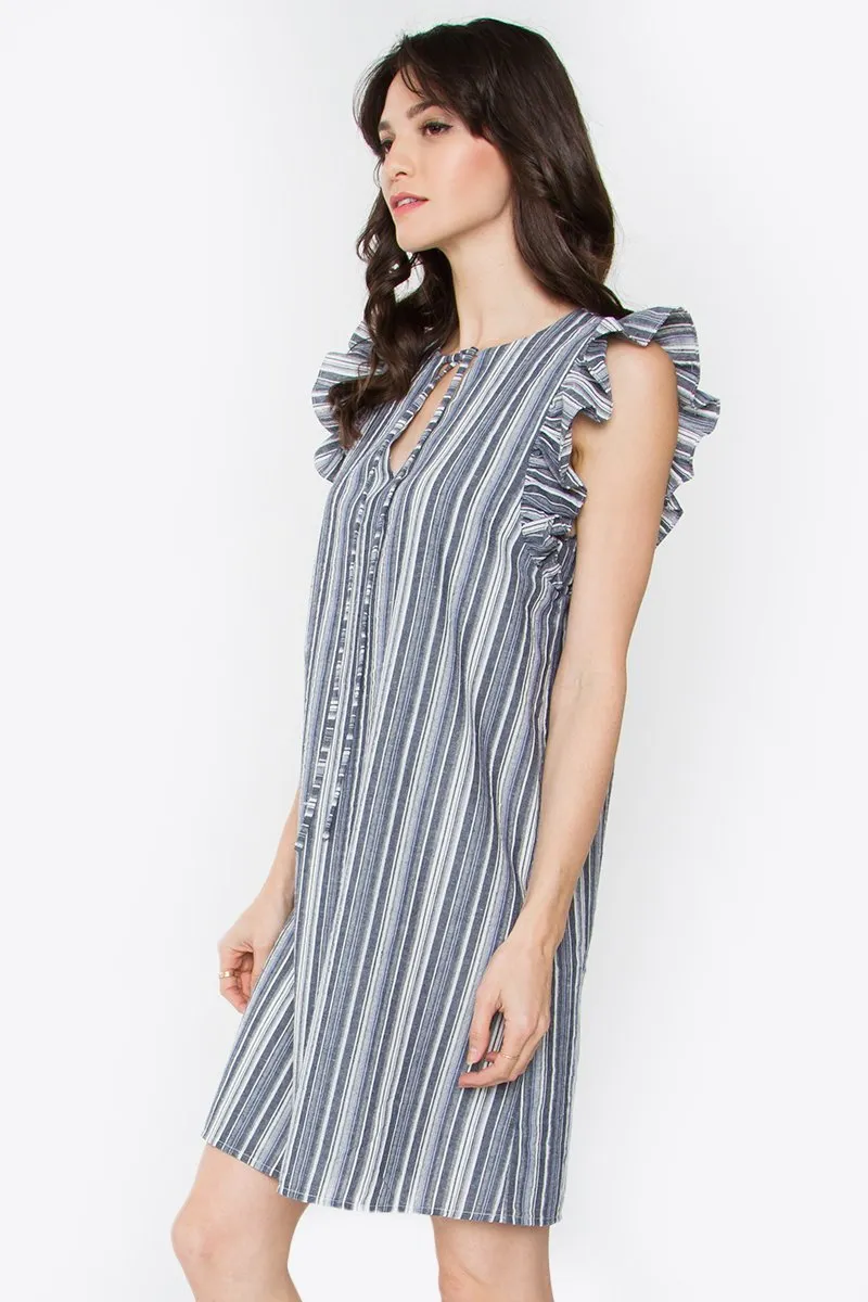 Corsair Ruffle Shift Dress