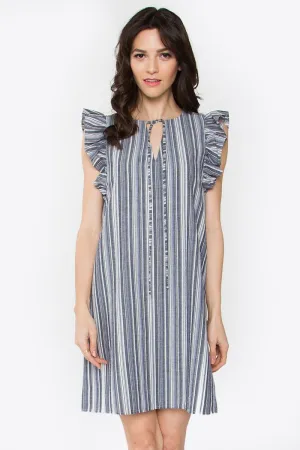 Corsair Ruffle Shift Dress