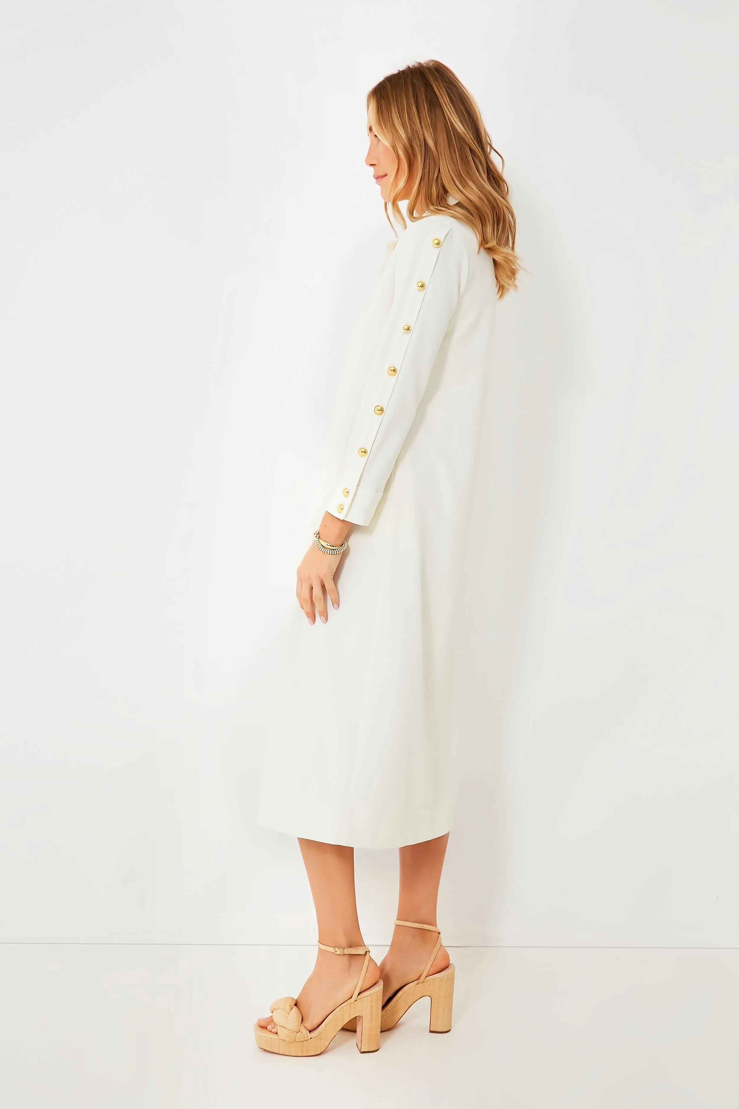 Cream Belted Sarah Dress