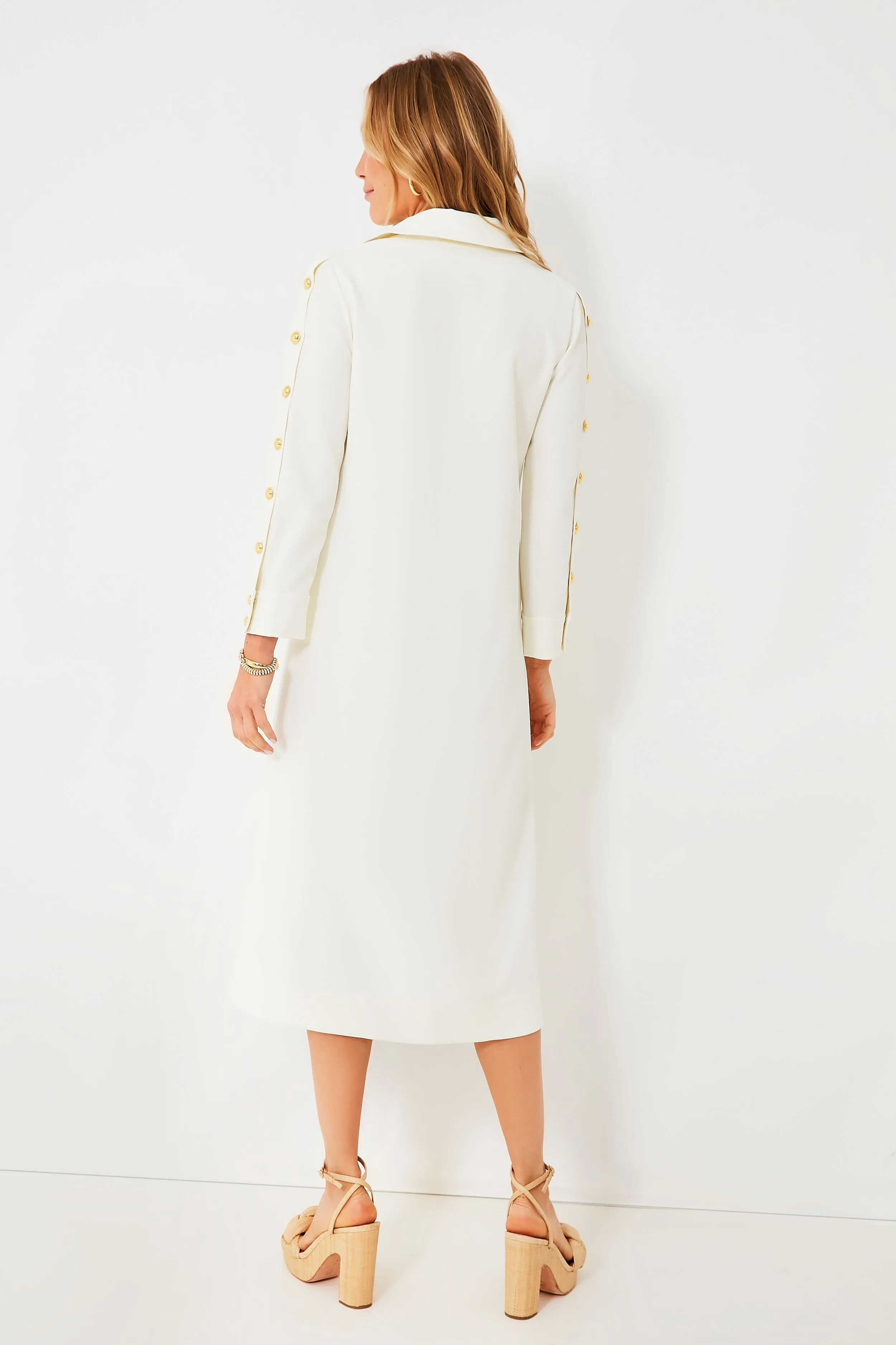 Cream Belted Sarah Dress