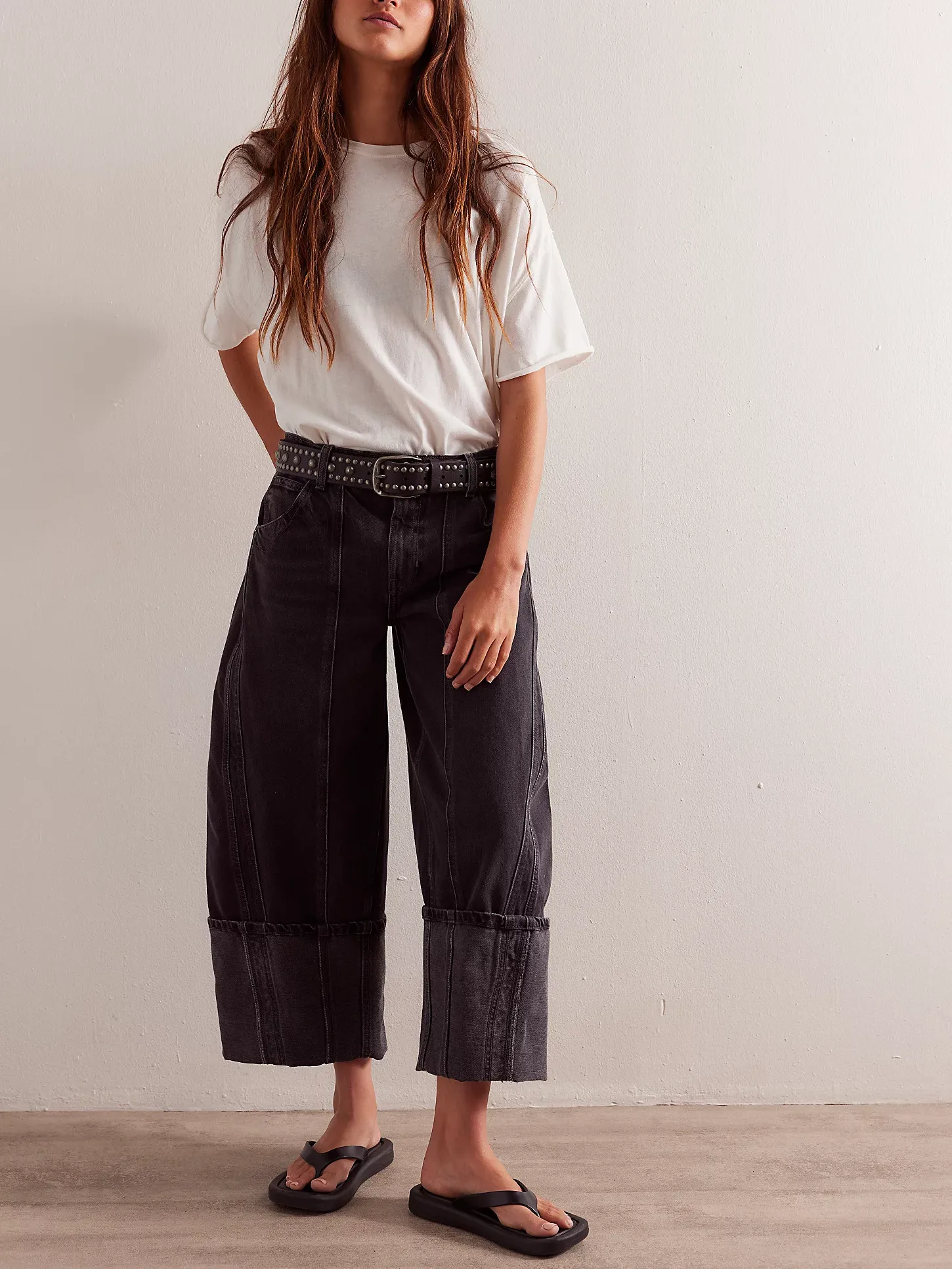 Free People - Olsen Cuffed Barrel - Black Ice