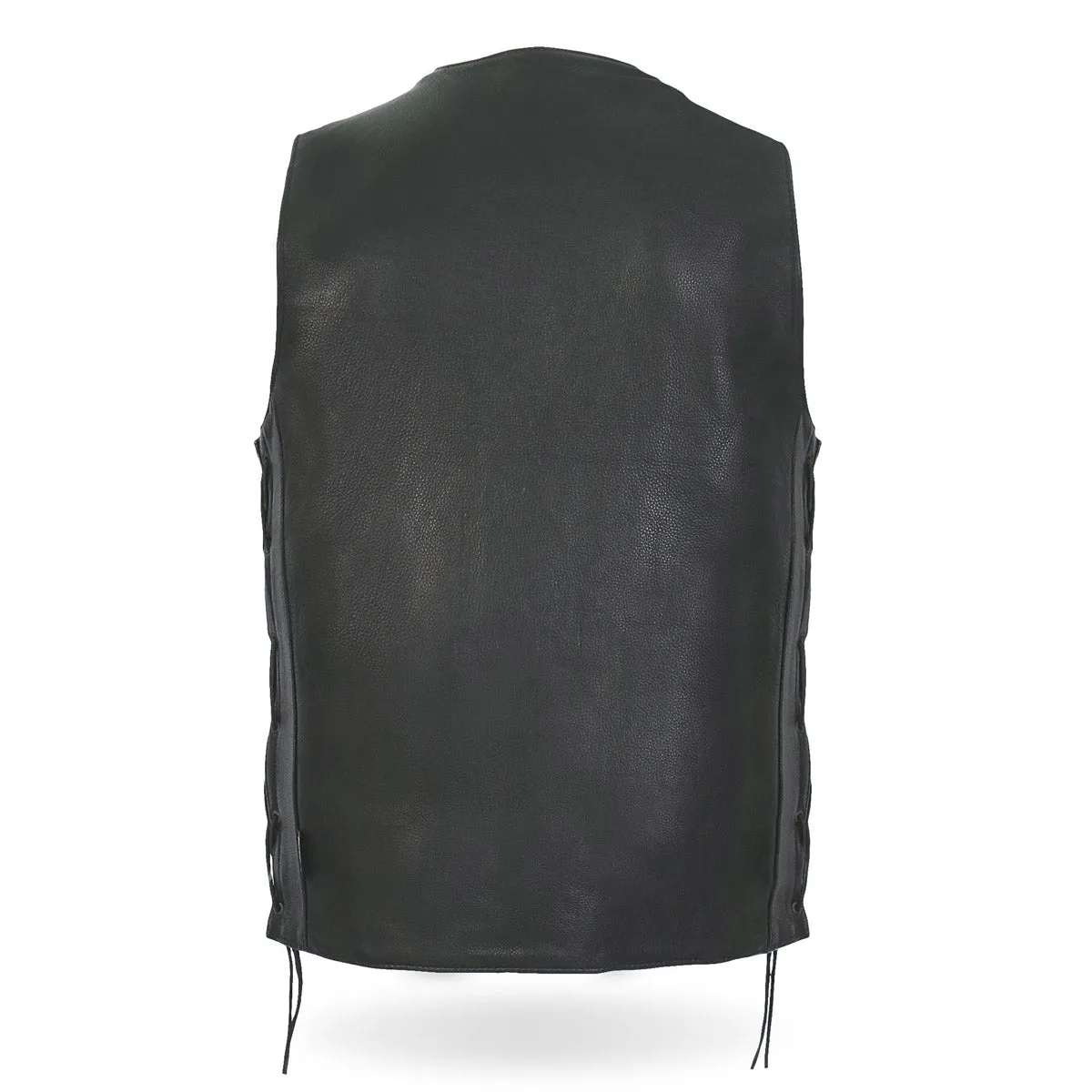 Hot Leathers VSM5005 Men's USA Made Buffalo Nickel Snap Premium Leather Vest