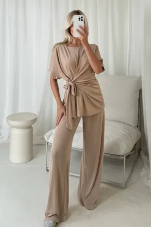 Isla taupe side tie lounge set