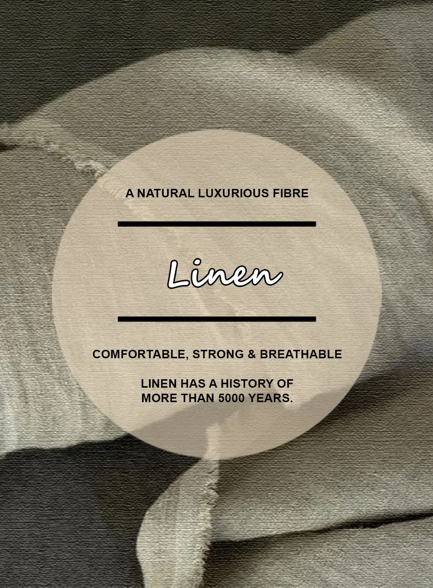 Italian Prato Electric Blue Herringbone Linen Pants