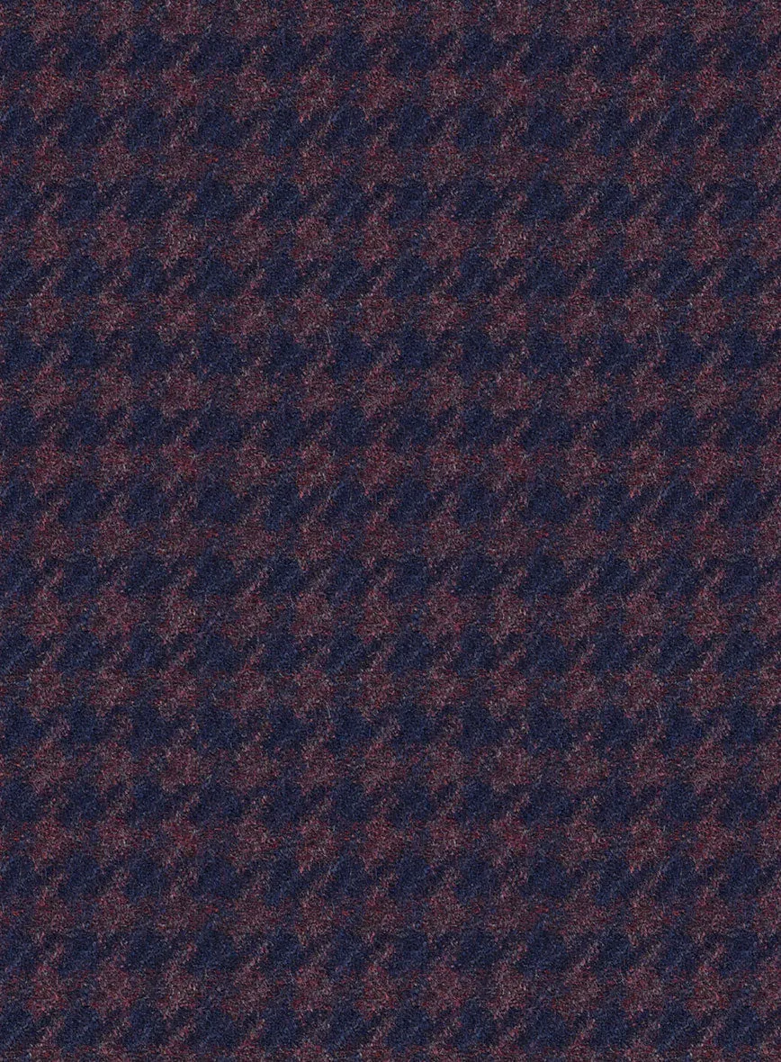 Italian Timas Purple Houndstooth Flannel Pants
