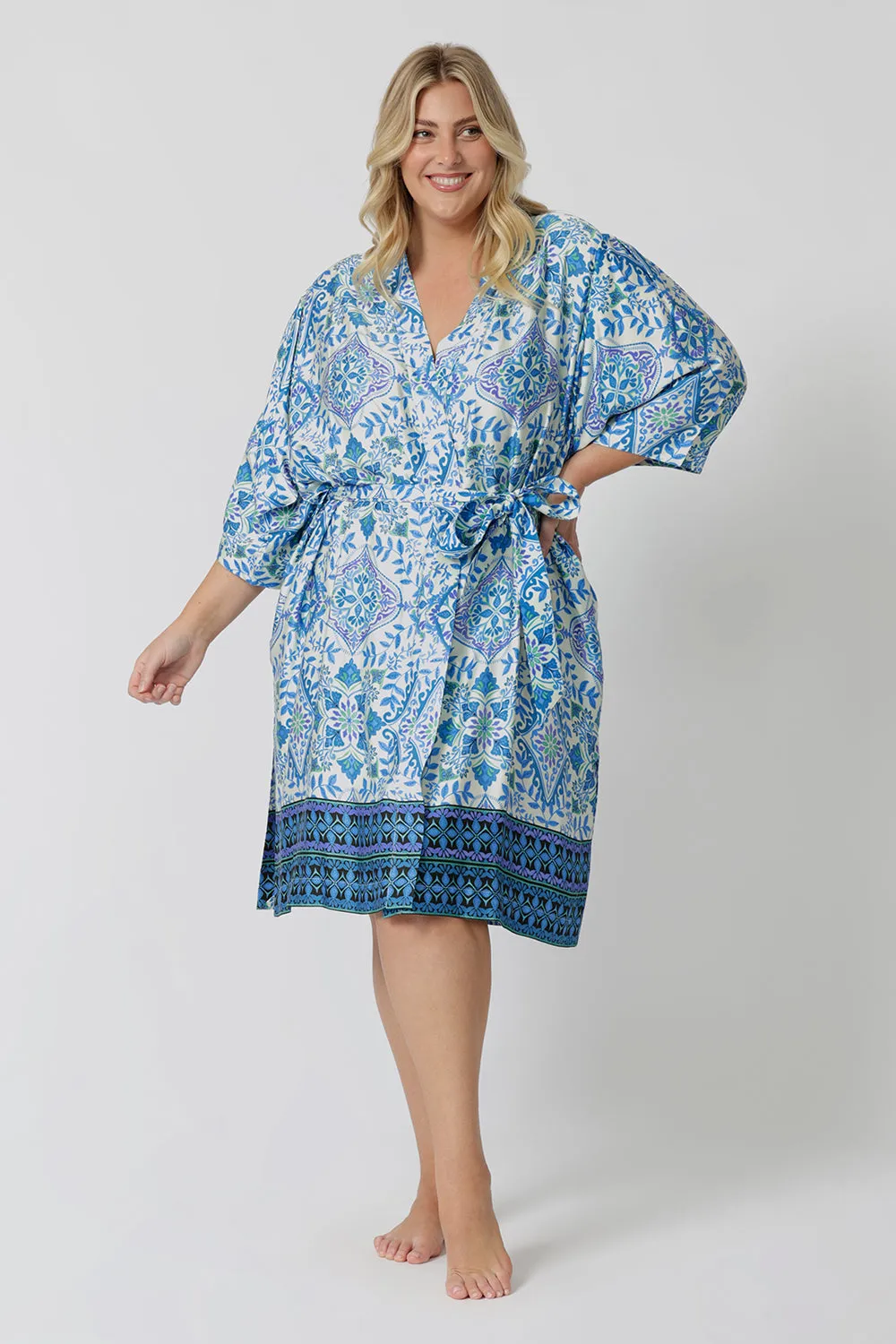 Lounge Robe in Blue Mizpah
