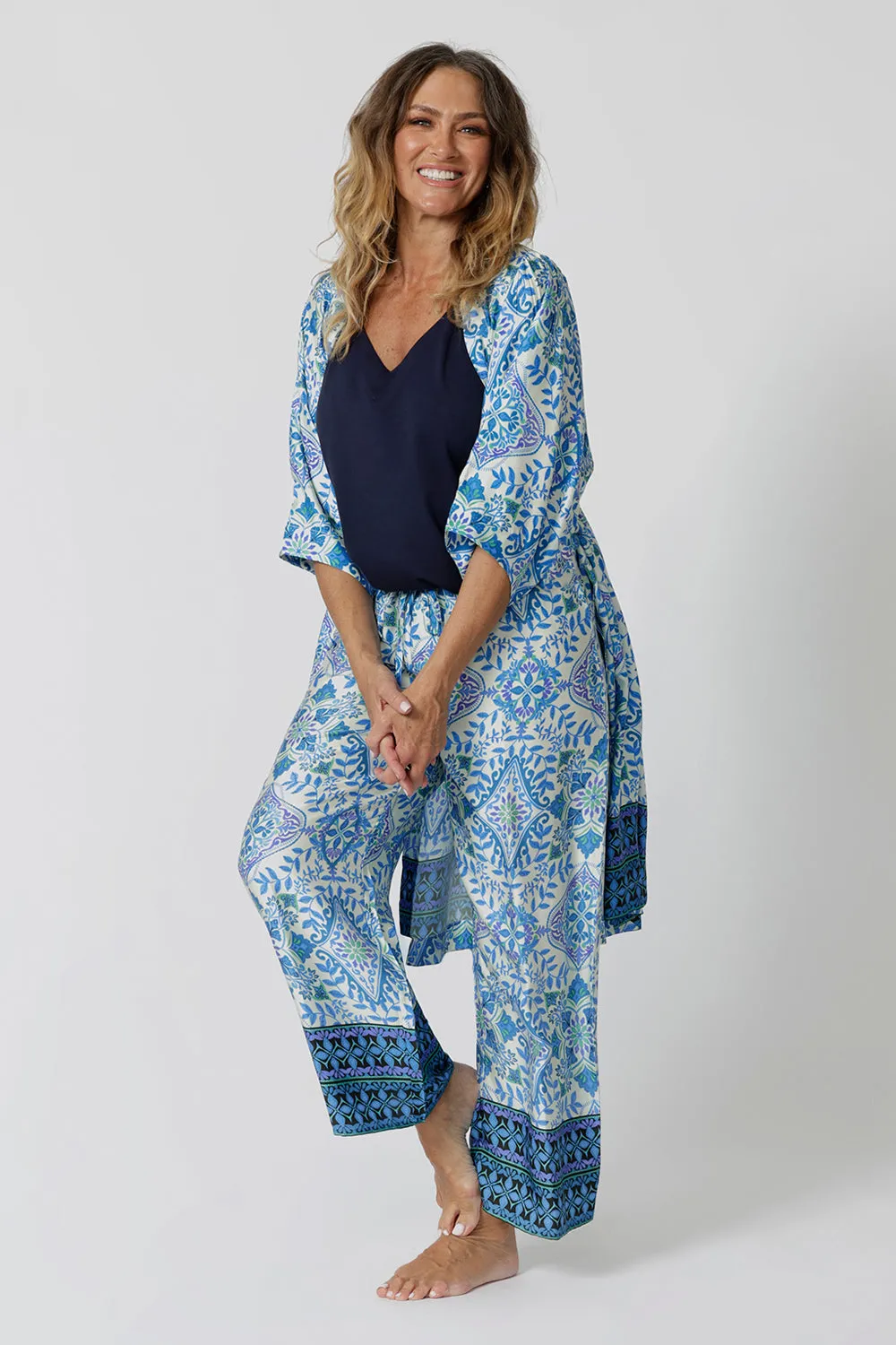 Lounge Robe in Blue Mizpah
