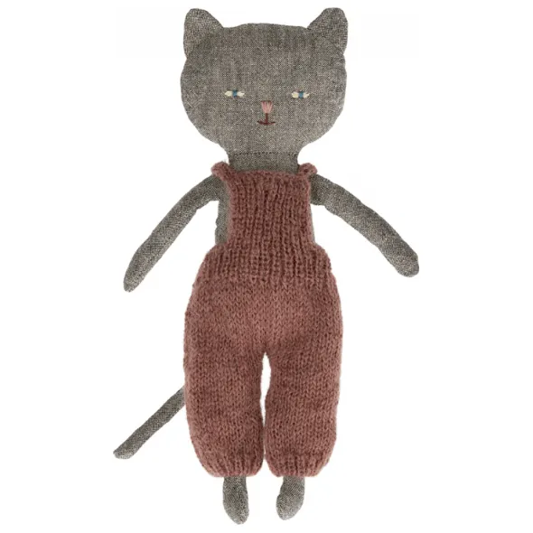 Maileg Chatons Kitten in Overalls - Grey
