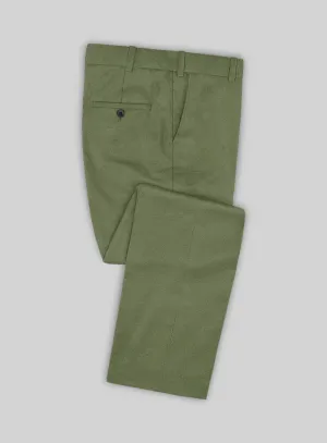 Marco Stretch Moss Green Wool Pants