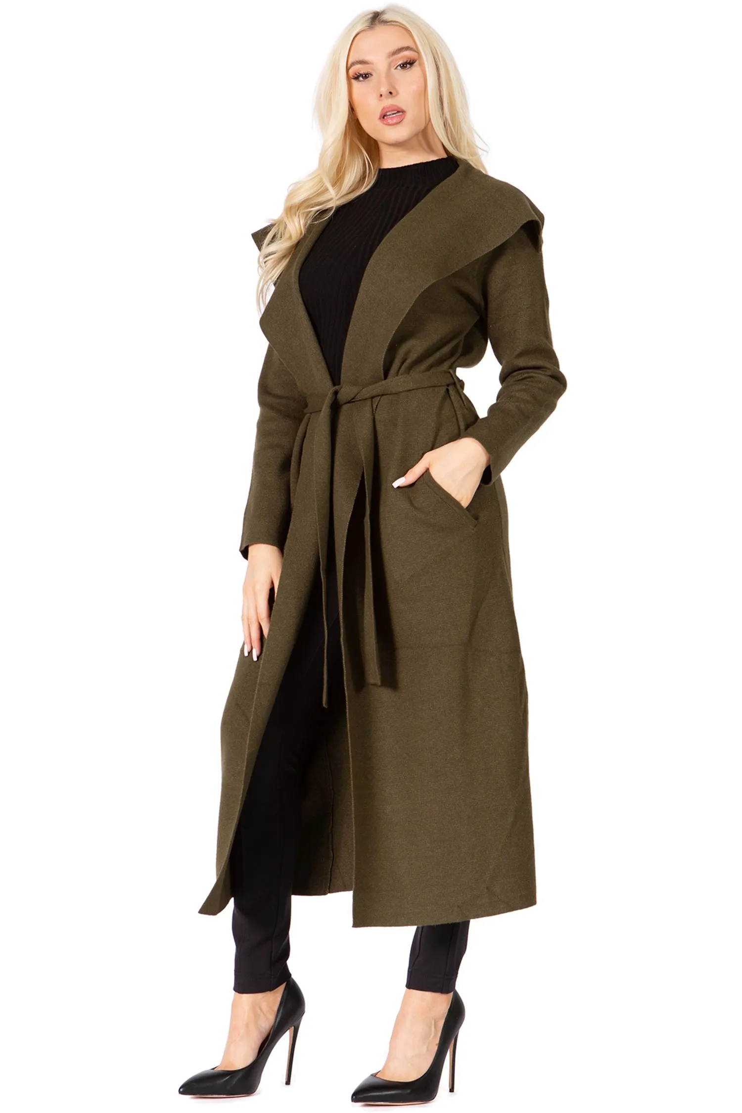 Maxsport MX35002 Tie-waist Knit Cardigan