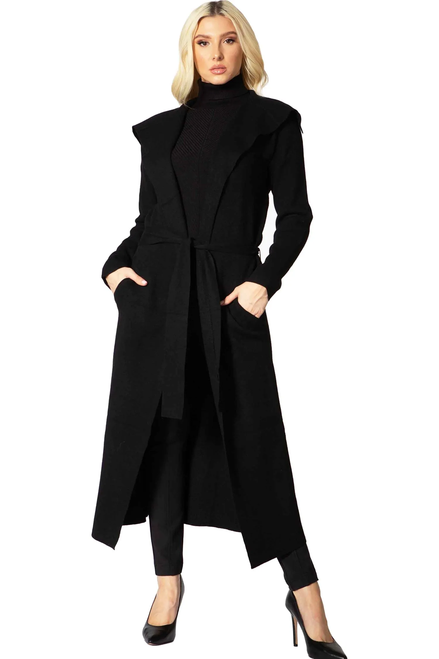 Maxsport MX35002 Tie-waist Knit Cardigan