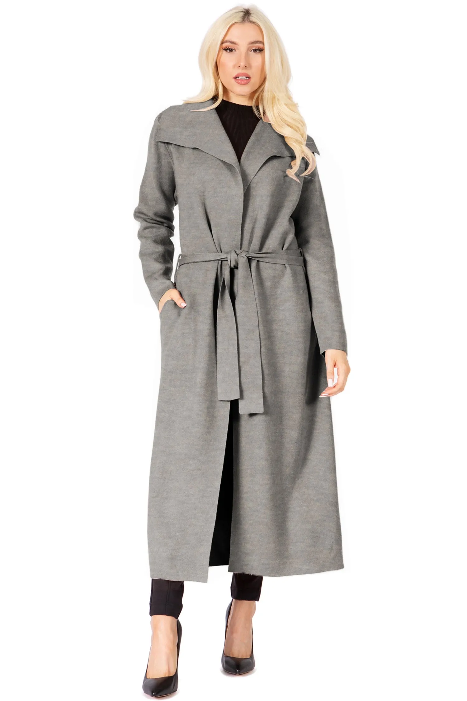 Maxsport MX35002 Tie-waist Knit Cardigan