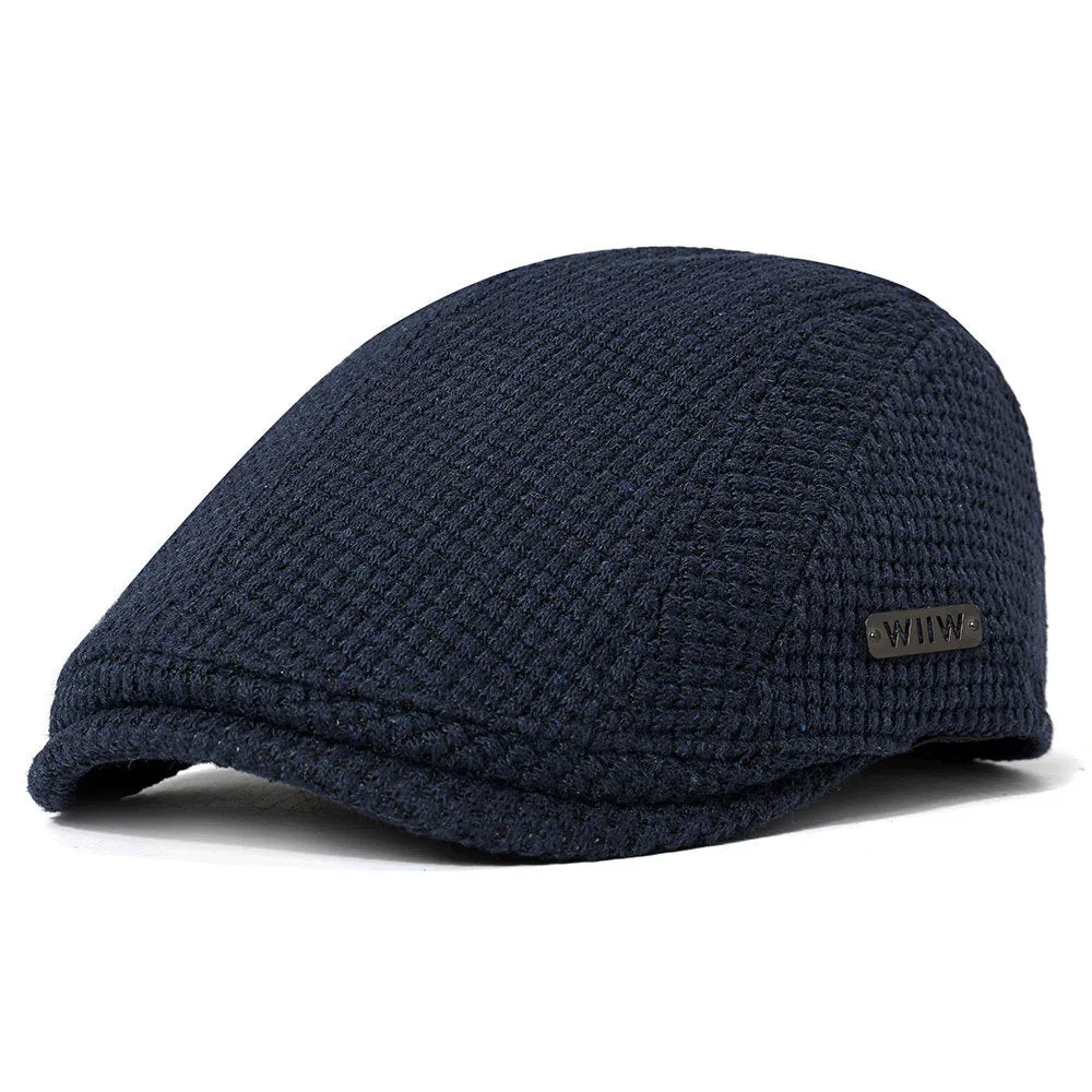 Men Cotton Gatsby Flat Beret Cap Adjustable Knit Ivy Hat Golf Hunting Driving Cabbie Hat