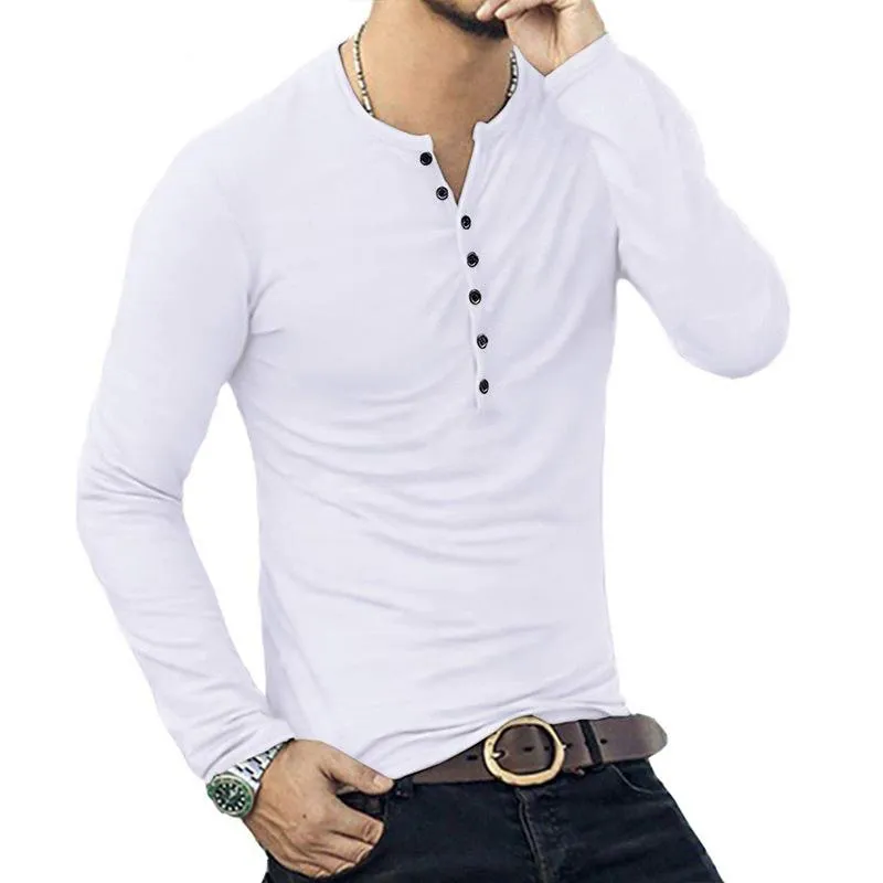 Men's Basic Long Sleeve T-Shirt 07148697YM