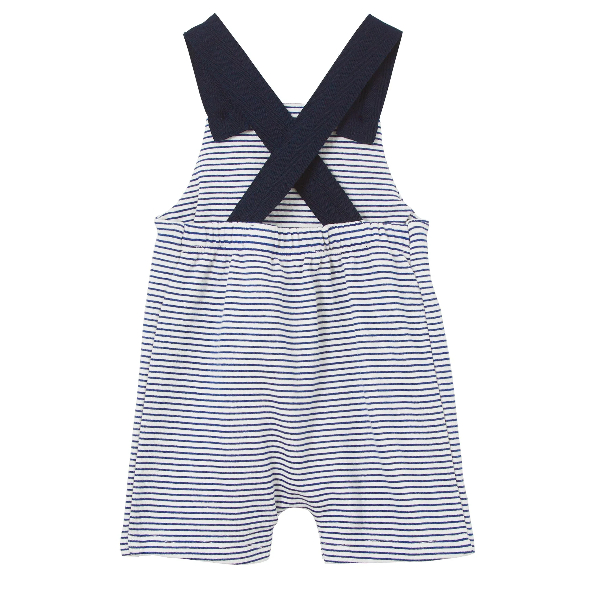 Milky Stripe Fleece Overall - Oatmeal