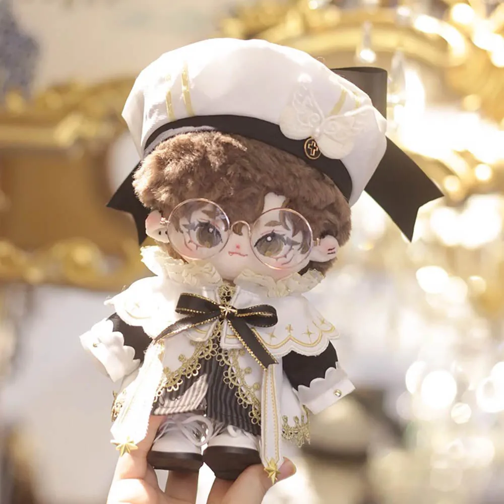 niannyyhouse 20cm Plush Doll Clothes Beret Jackets Pants Shoes Bow Tie Cloak Court Outfit 8in Dolls Dress Up
