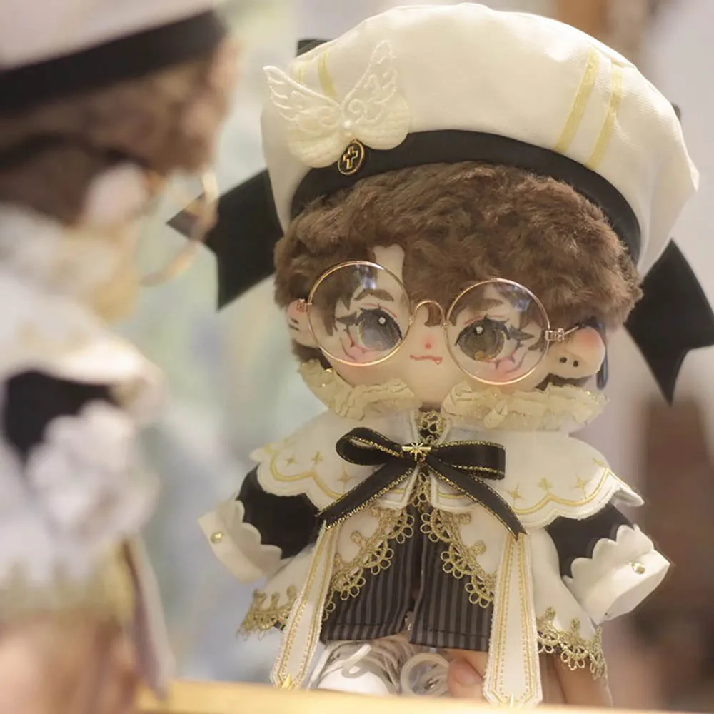niannyyhouse 20cm Plush Doll Clothes Beret Jackets Pants Shoes Bow Tie Cloak Court Outfit 8in Dolls Dress Up