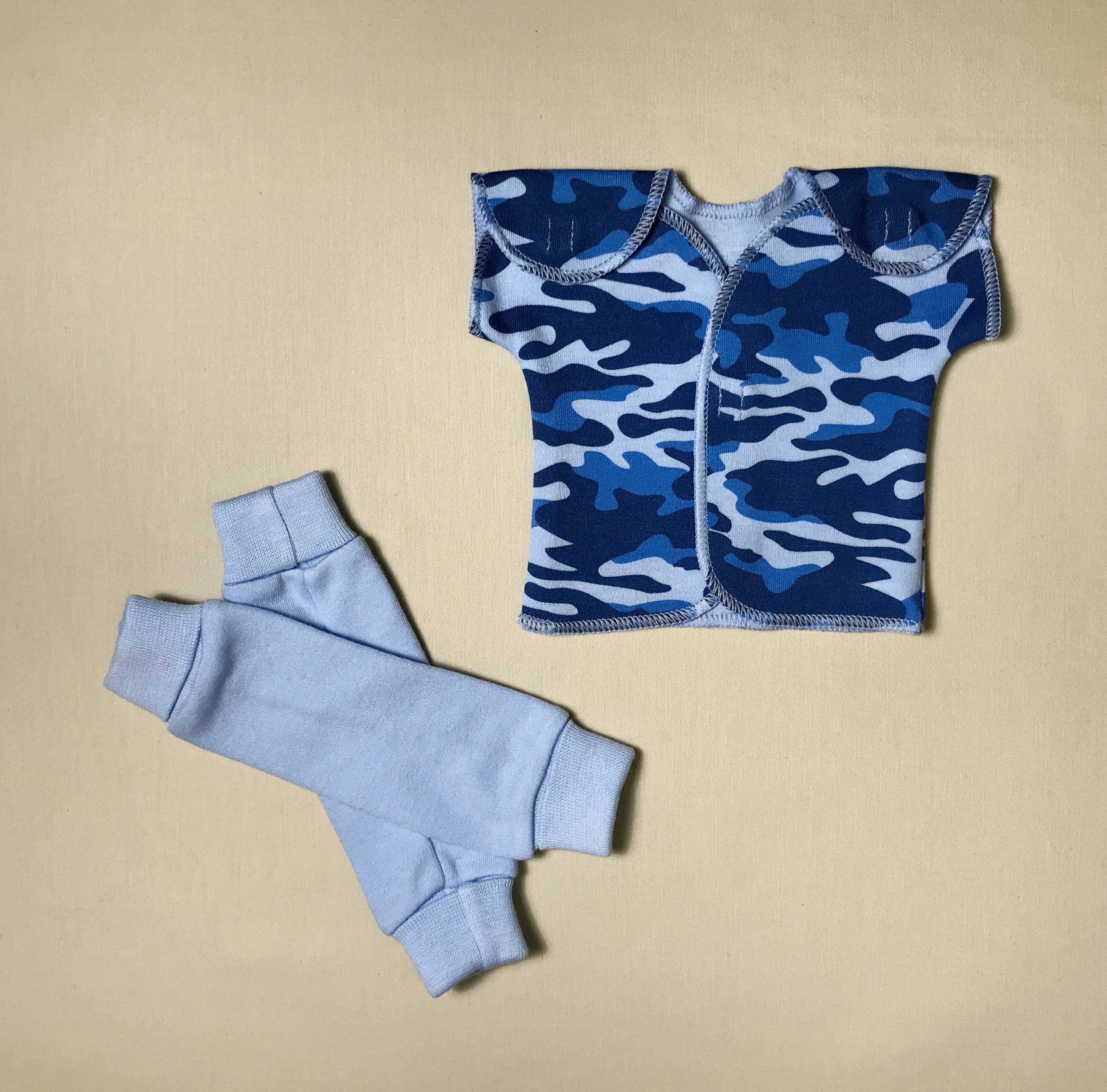 NICU Friendly Leg Warmers Solid Blue