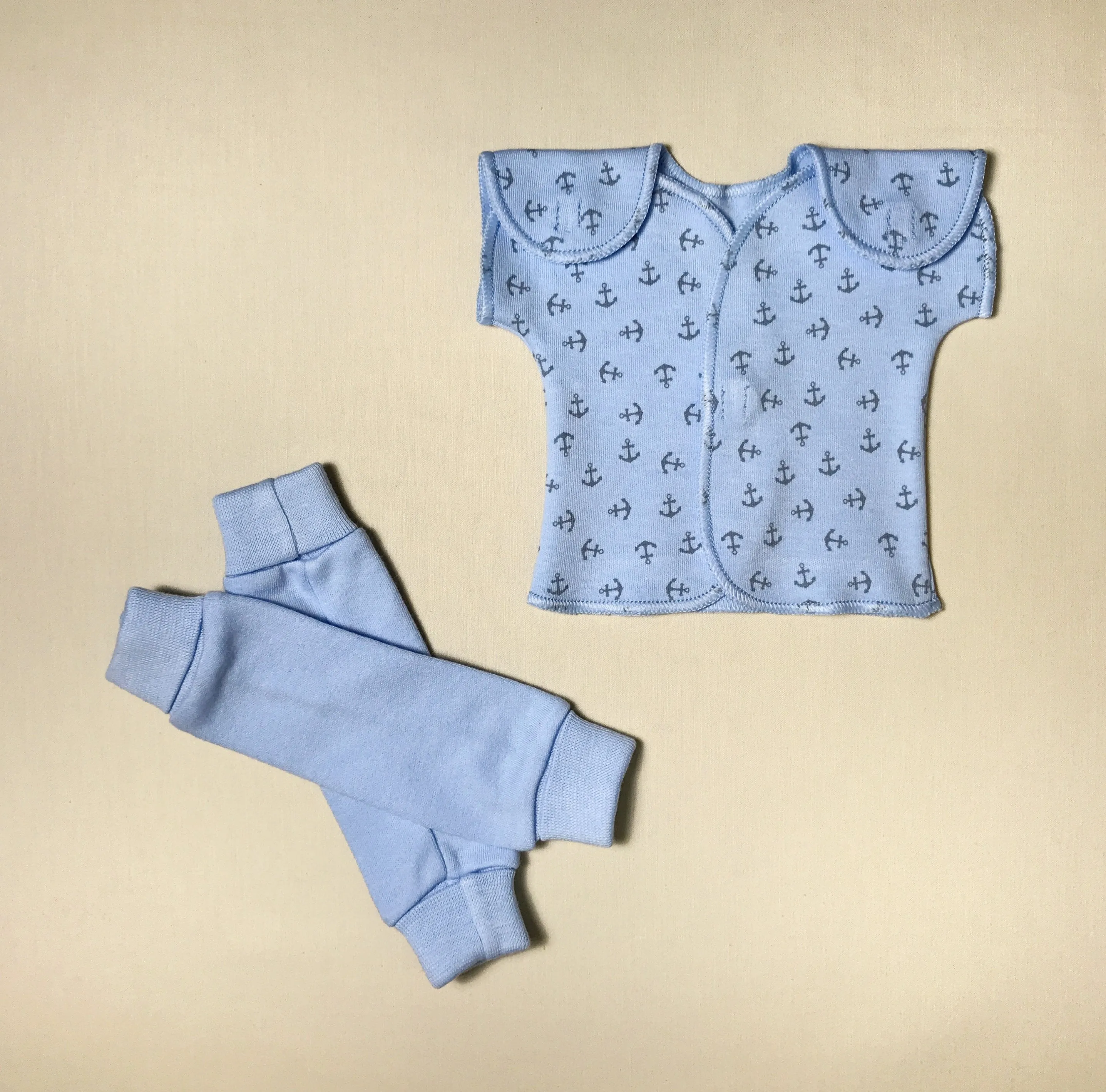 NICU Friendly Leg Warmers Solid Blue