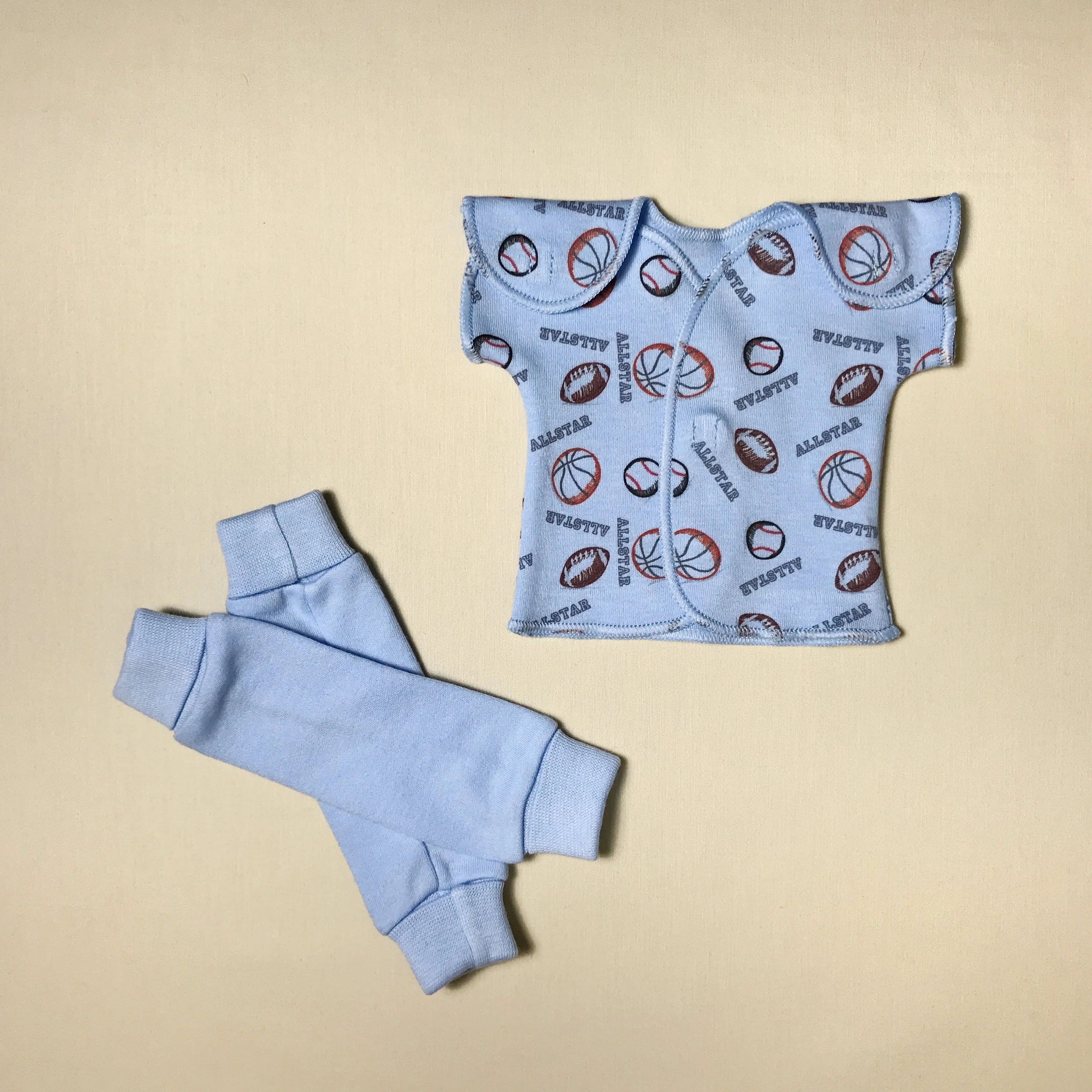 NICU Friendly Leg Warmers Solid Blue