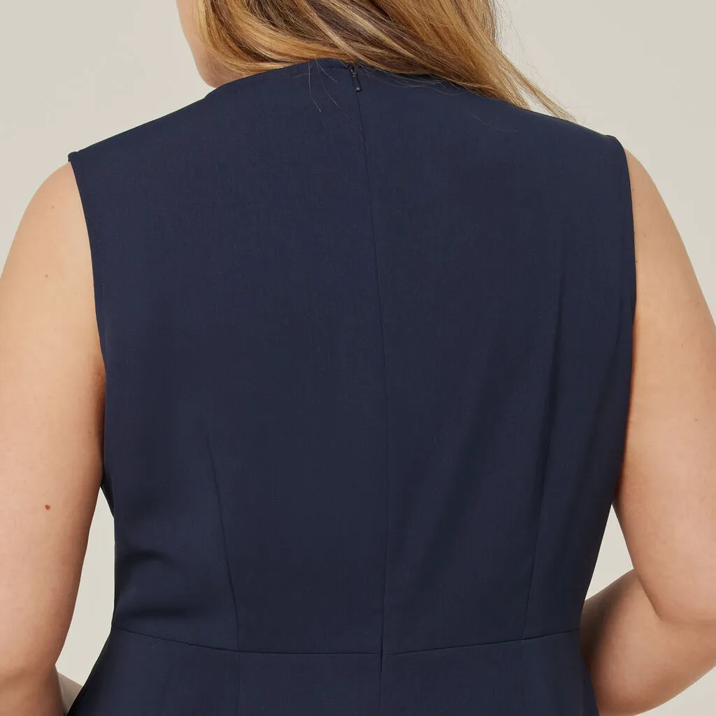 NNT Uniforms Crepe Stretch Sleeveless Fit & Flare Dress (CAT69T)