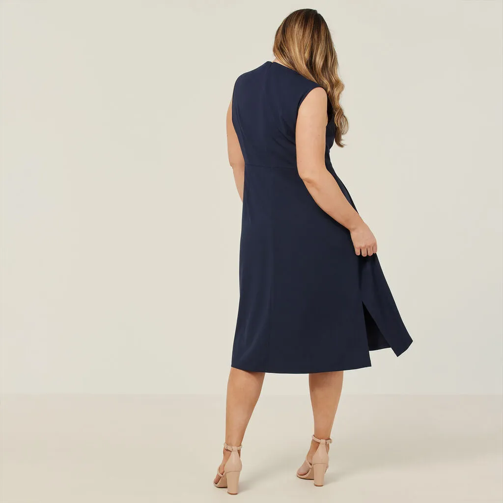 NNT Uniforms Crepe Stretch Sleeveless Fit & Flare Dress (CAT69T)