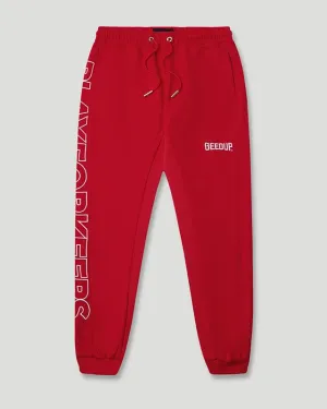 PFK Panel Trackpants Red/Grey