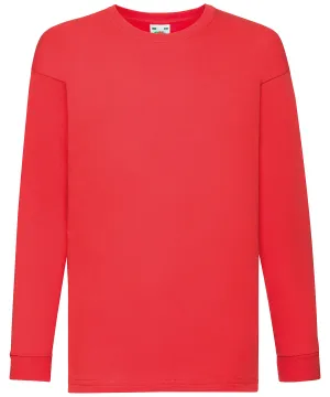 Red - Kids long sleeve valueweight T