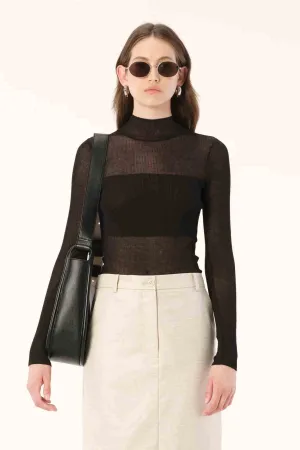REO KNIT TOP BLACK