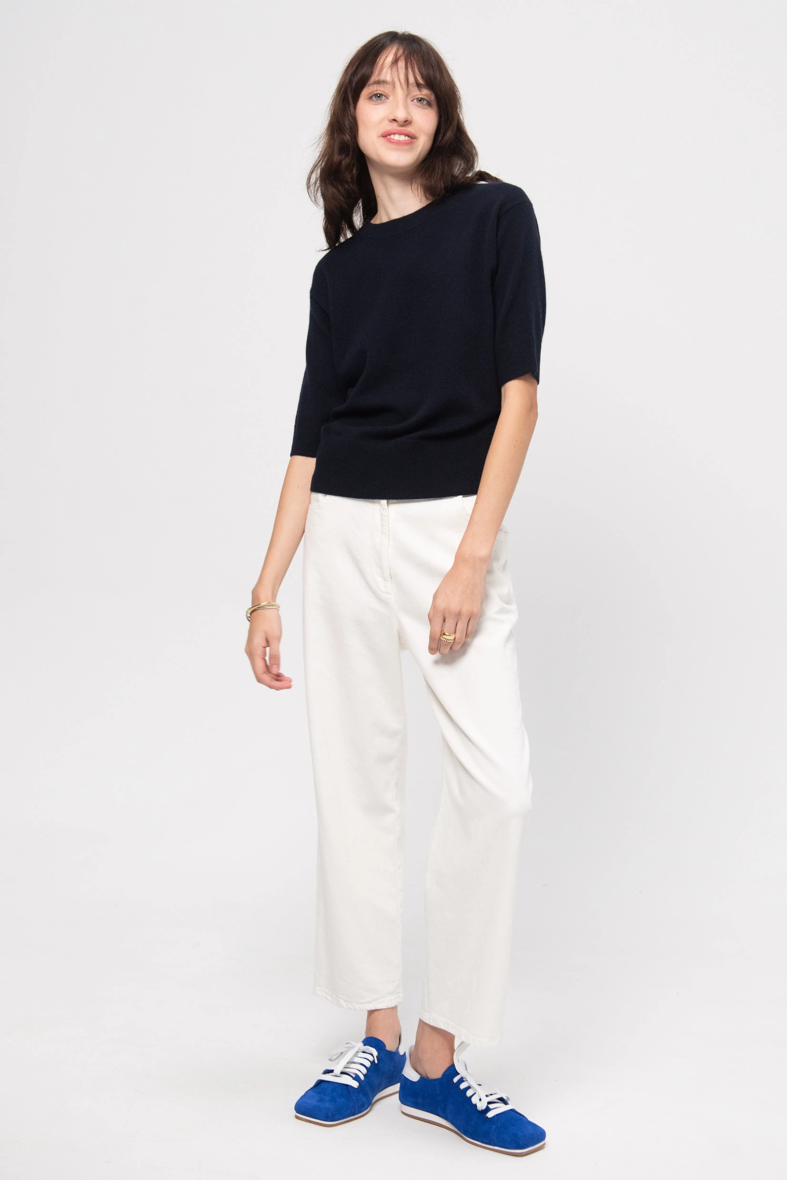 Round Neckline Sweater, Deep Night