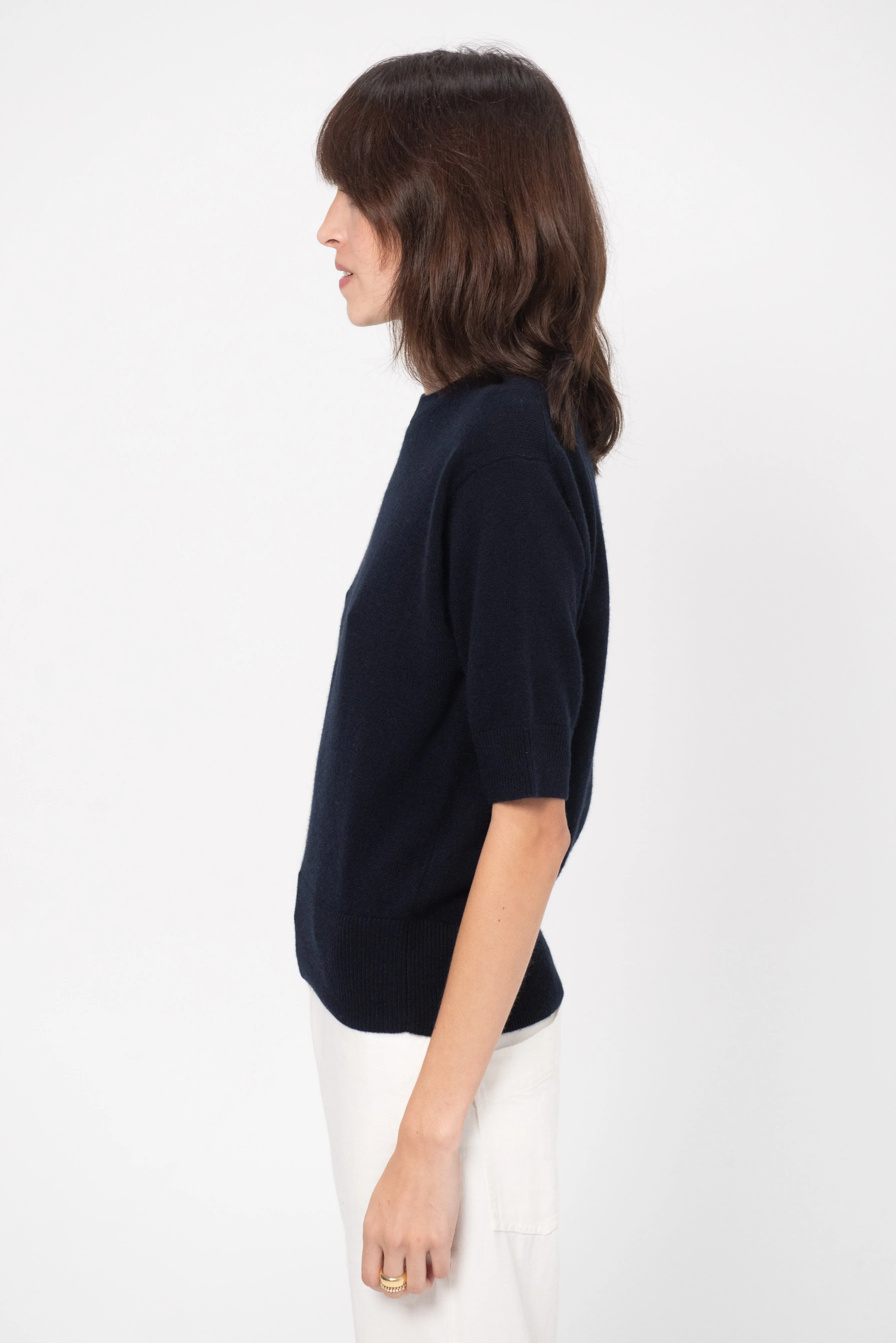 Round Neckline Sweater, Deep Night