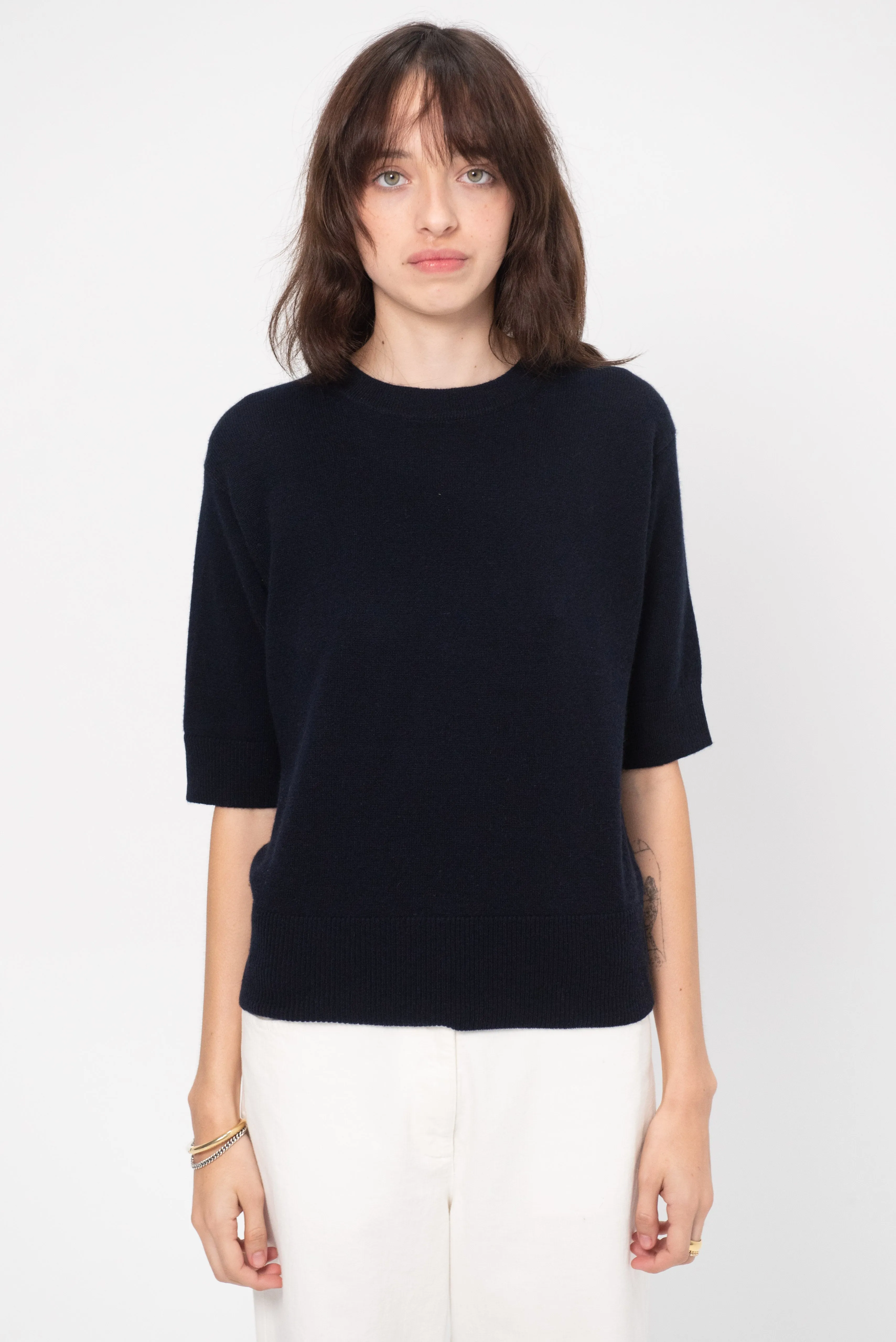 Round Neckline Sweater, Deep Night