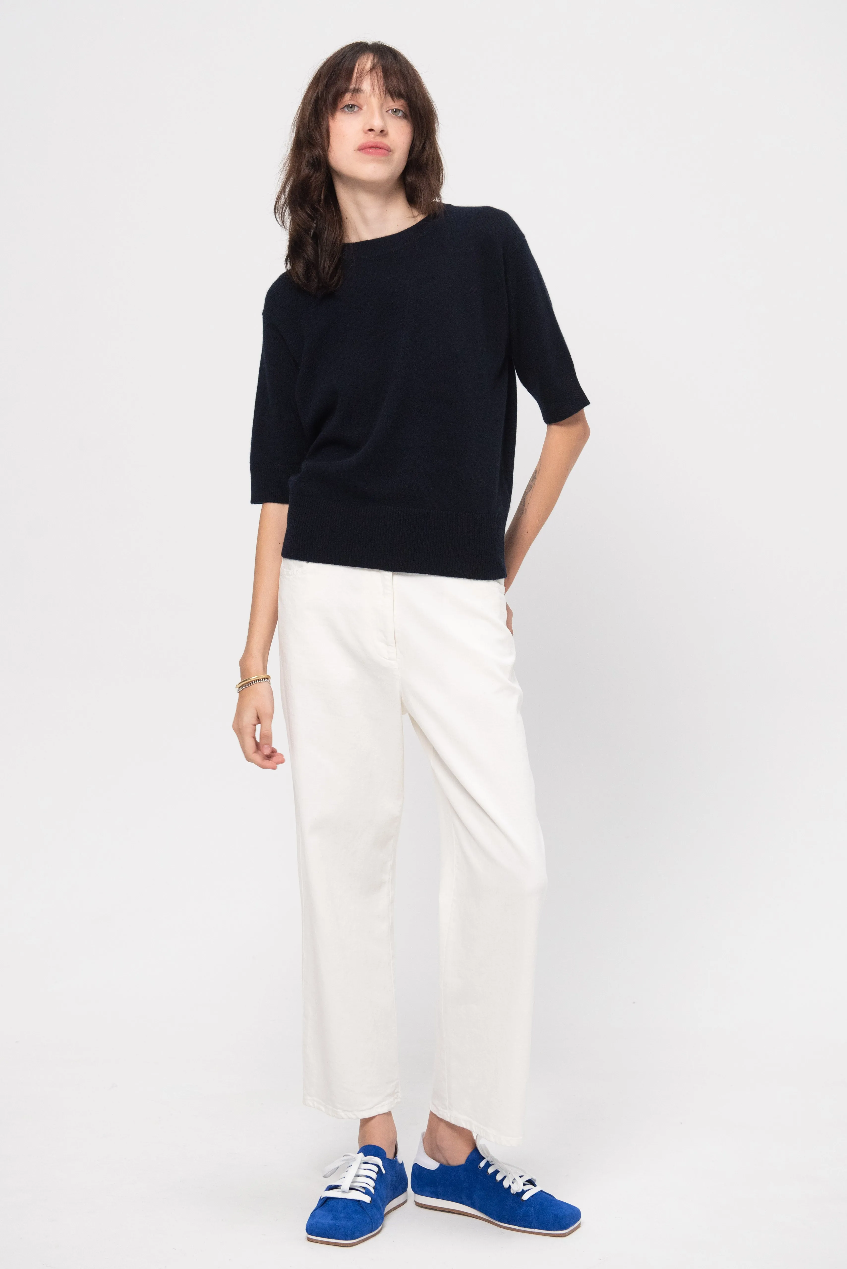 Round Neckline Sweater, Deep Night