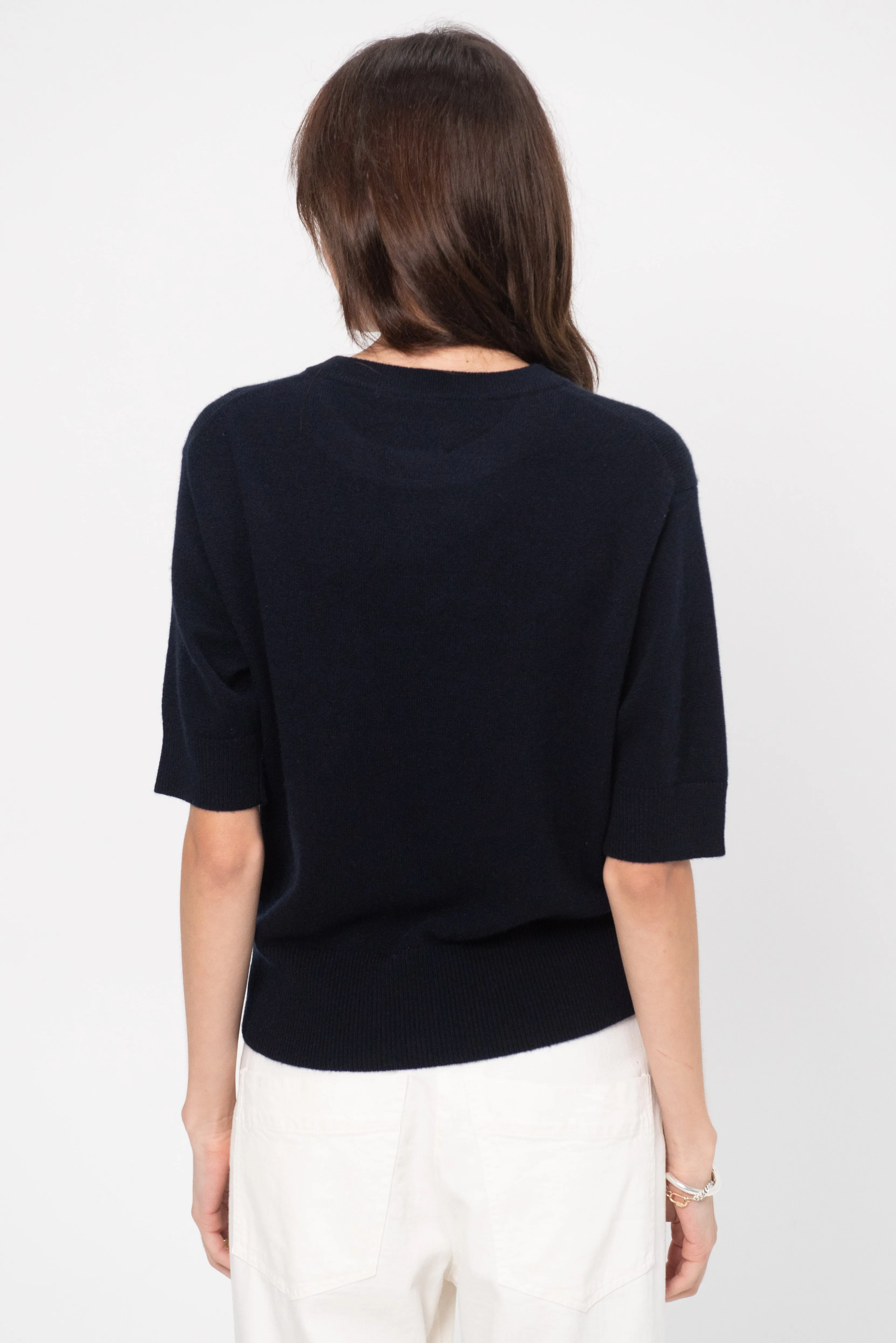 Round Neckline Sweater, Deep Night
